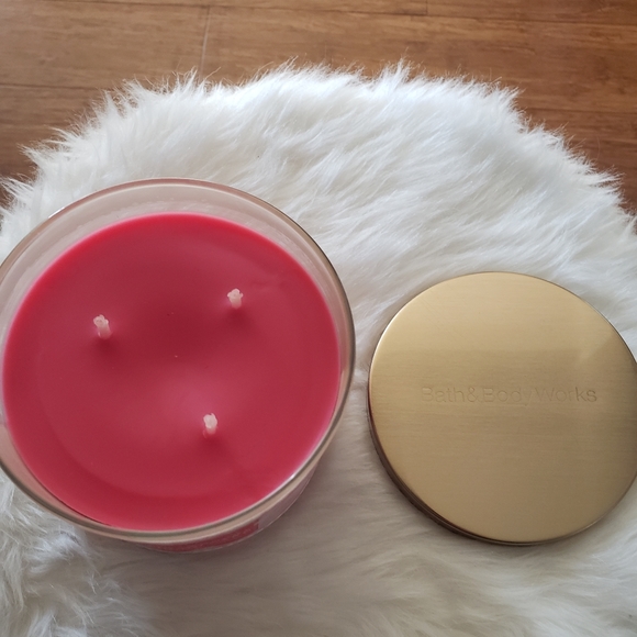 Bath & Body Works Other - STRAWBERRY POUND CAKE 3 Wick Candle New